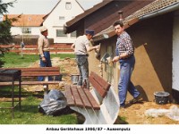 t25.13 - Anbau Geraetehaus 1986-87 - Aussenputz